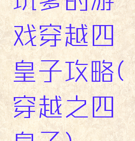 坑爹的游戏穿越四皇子攻略(穿越之四皇子)
