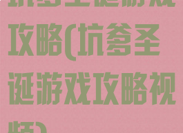 坑爹圣诞游戏攻略(坑爹圣诞游戏攻略视频)