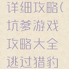 坑爹游戏详细攻略(坑爹游戏攻略大全逃过猎豹追捕)