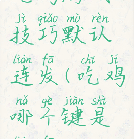 吃鸡游戏技巧默认连发(吃鸡哪个键是连发)