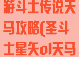 圣斗士星矢手游斗士传说天马攻略(圣斗士星矢ol天马斗魂)