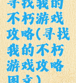 寻找我的不朽游戏攻略(寻找我的不朽游戏攻略图文)
