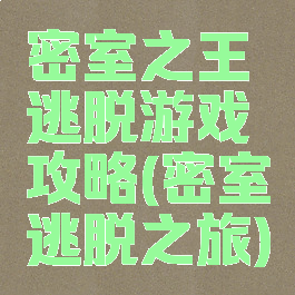 密室之王逃脱游戏攻略(密室逃脱之旅)