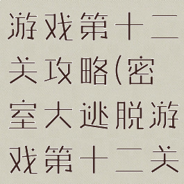 密室大逃脱游戏第十二关攻略(密室大逃脱游戏第十二关攻略视频)