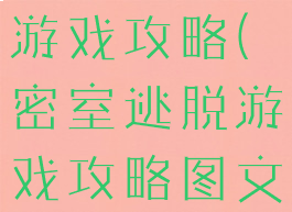 密室逃脱之游戏攻略(密室逃脱游戏攻略图文)
