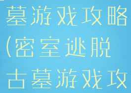 密室逃脱古墓游戏攻略(密室逃脱古墓游戏攻略视频)