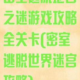密室逃脱地宫之迷游戏攻略全关卡(密室逃脱世界迷宫攻略)