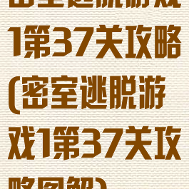 密室逃脱游戏1第37关攻略(密室逃脱游戏1第37关攻略图解)