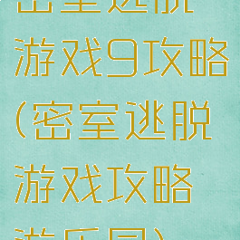 密室逃脱游戏9攻略(密室逃脱游戏攻略游乐园)