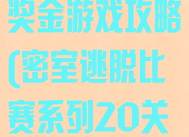 密室逃脱20奖金游戏攻略(密室逃脱比赛系列20关攻略)