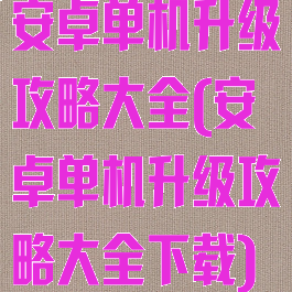 安卓单机升级攻略大全(安卓单机升级攻略大全下载)