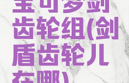宝可梦剑齿轮组(剑盾齿轮儿在哪)