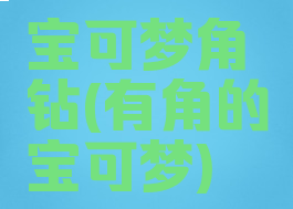 宝可梦角钻(有角的宝可梦)