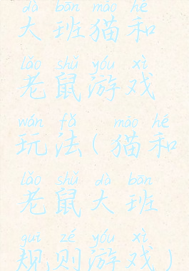 大班猫和老鼠游戏玩法(猫和老鼠大班规则游戏)