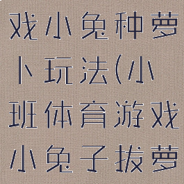 大班体育游戏小兔种萝卜玩法(小班体育游戏小兔子拔萝卜)