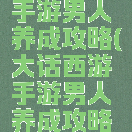 大话西游手游男人养成攻略(大话西游手游男人养成攻略视频)