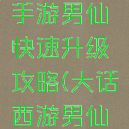 大话西游手游男仙快速升级攻略(大话西游男仙玩法)