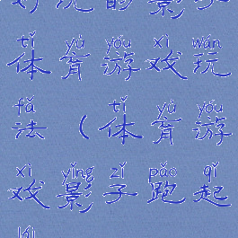 好玩的影子体育游戏玩法(体育游戏影子跑起来)