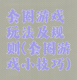 套圈游戏玩法及规则(套圈游戏小技巧)