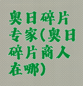 奥日碎片专家(奥日碎片商人在哪)