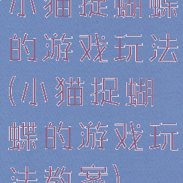 小猫捉蝴蝶的游戏玩法(小猫捉蝴蝶的游戏玩法教案)