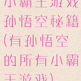 小霸王游戏孙悟空秘籍(有孙悟空的所有小霸王游戏)