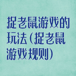 捉老鼠游戏的玩法(捉老鼠游戏规则)