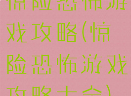 惊险恐怖游戏攻略(惊险恐怖游戏攻略大全)
