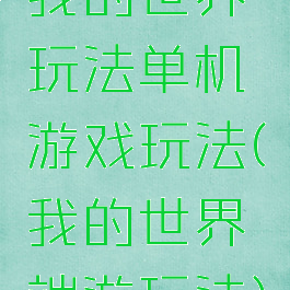 我的世界玩法单机游戏玩法(我的世界端游玩法)