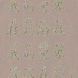 我的世界技巧游戏(我的世界端游技巧)