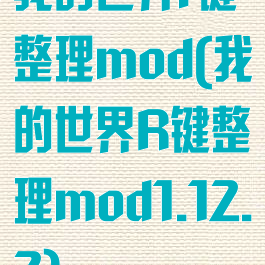 我的世界r键整理mod(我的世界R键整理mod1.12.2)