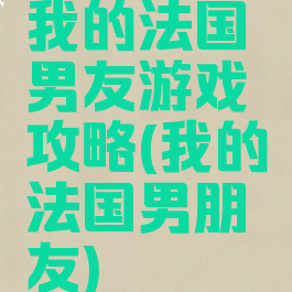 我的法国男友游戏攻略(我的法国男朋友)