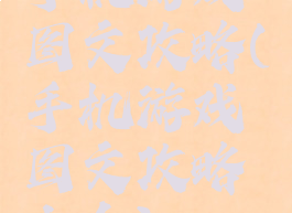 手机游戏图文攻略(手机游戏图文攻略大全)