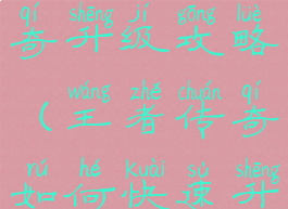 手游王者传奇升级攻略(王者传奇如何快速升级)