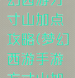 手游版梦幻西游方寸山加点攻略(梦幻西游手游方寸山加点方案)