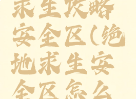 手游绝地求生攻略安全区(绝地求生安全区怎么看)