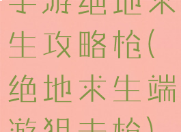 手游绝地求生攻略枪(绝地求生端游狙击枪)