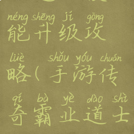 手游传奇霸业道士技能升级攻略(手游传奇霸业道士技能升级攻略大全)