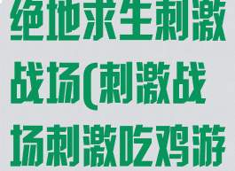 手游吃鸡攻略绝地求生刺激战场(刺激战场刺激吃鸡游戏)
