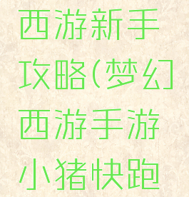手游梦囧西游新手攻略(梦幻西游手游小猪快跑攻略)