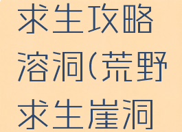 手游荒野求生攻略溶洞(荒野求生崖洞攻略)