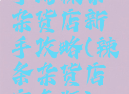 手游辣条杂货店新手攻略(辣条杂货店安卓版)