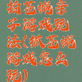 拍苍蝇亲子游戏玩法(抓苍蝇游戏怎么玩)