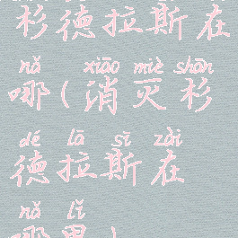 杉德拉斯在哪(消灭杉德拉斯在哪里)