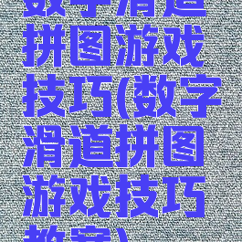 数字滑道拼图游戏技巧(数字滑道拼图游戏技巧教案)
