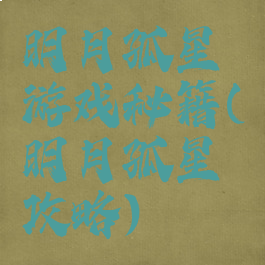 明月孤星游戏秘籍(明月孤星攻略)