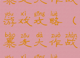 暴走大作战游戏攻略(暴走大作战游戏攻略)