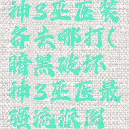 暗黑破坏神3巫医装备去哪打(暗黑破坏神3巫医最强流派图解)