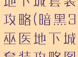 暗黑3巫医地下城套装攻略(暗黑3巫医地下城套装攻略图)