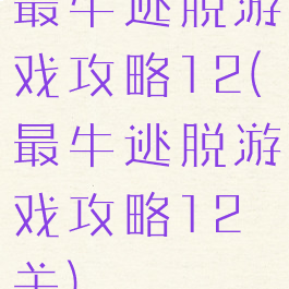 最牛逃脱游戏攻略12(最牛逃脱游戏攻略12关)